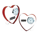 Solid Lucite Heart Shape w/ Quartz Clock